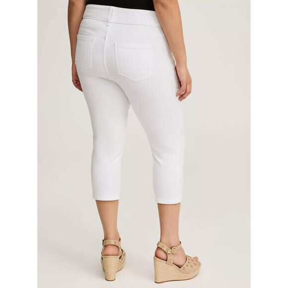 Torrid Crop Jegging Jean 20 2X White Cream Super Soft High Rise Skinny Stretch - Picture 10 of 16